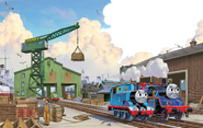 Cranky, Percy, Salty, Thomas, and Belle