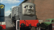 Dennis' sad face that only appeared in the ninth series episode, Thomas' Day Off (2005)