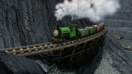 Peter Sam pulling the trucks