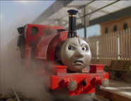 Skarloey's cross face that appeared in both the fourth and fifth series (1994-1998)