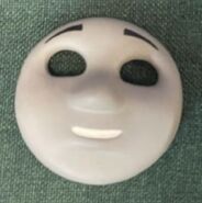 Skarloey's large scale second smiling face on display at the Awdry Extravaganza 3 at the Talyllyn Railway in 2023