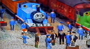 Thomas' unused third series content face that first appeared on the model when it was on display at Hamleys... (1992)