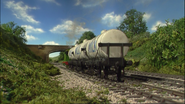 Percy pulling milk tankers in the ninth series