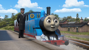 Thomas with the stationmaster of The Second Mainland Station