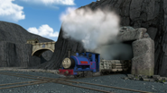 Sir Handel with Talyllyn slate trucks in Blue Mountain Mystery