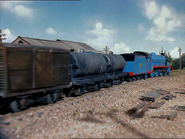 A van in Gordon's goods train in the first series