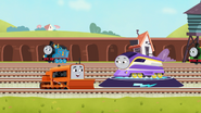 Kana on a recharging station at Tidmouth Sheds