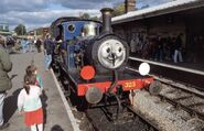 Bluebell wearing the Nine Elms Shunt (Hay Yard) headcode at a Days Out with Thomas event