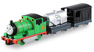 Percy with oil tanker and brake van