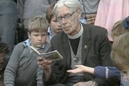 Wilbert reading Thomas the Tank Engine in 1981