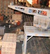 The Rolling Gantry Crane's gauge 3.5 model on set