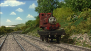 Skarloey's horrified face that only appeared in the tenth series episode, Thomas and Skarloey's Big Day Out (1994, 2006)