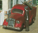 The original red pickup truck