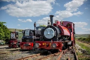 Fred, Rusty and Sir Handel at Tywyn Wharf