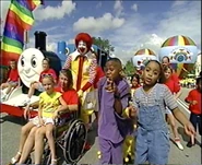 Thomas with Ronald McDonald.