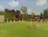 Stepney and Caroline at the cricket field
