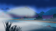 The junction surrounded by fog in the fourth series
