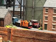 Rusty's Replica model with Caroline on display at Drayton Manor Resort Exhibition