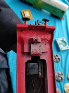 Gordon's plastic model with two Futaba S3101 servos for his eye mechanism