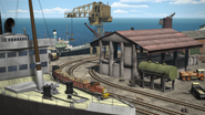 The coaling stage at Brendam Docks in Tale of the Brave