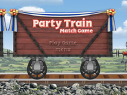 Party Train Match Game menu