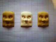 Three production-made casts of the Lorries' faces owned by Twitter user Sean (@SeansModels)