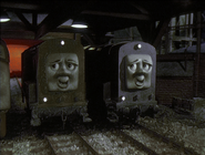 Note: Splatter and Dodge have faces not seen in the movie.