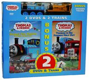 DVD with Thomas and His Friends Help Out and Wooden Railway Thomas and Duncan