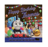 A copy of Happy Birthday Thomas signed by Olivia Colman