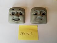 References of the earliest finished versions of Dennis' happy and ashamed faces taken by and owned by Hedges-Quinn