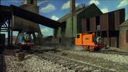 Thomas, Percy and Billy at the coaling plant