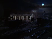 Tidmouth Sheds at night