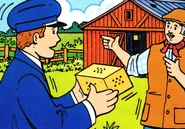 Farmer Collett talking with Percy's driver