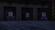 Norman sleeping in the Vicarstown Diesel Sheds