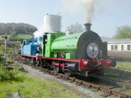 An Avonside 0-4-0ST dressed up as Percy