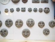 The faces alongside Sir Handel's screen used shocked face on display at the History Of Thomas Event in 2019