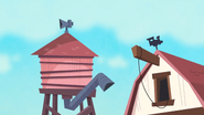 The water tower and weather vane