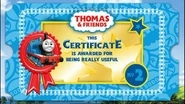 Certificate shown after the Calling All Engines! segment