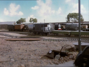 The Spiteful Brake Van in the yard at Tidmouth