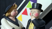 The Fat Controller blushing with embarrassment