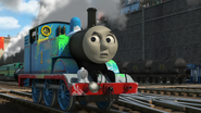 Thomas with paint splatters and scratches (The Great Race)