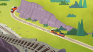 The mountainside in the first series