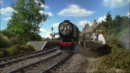 Neville pulling Annie and Clarabel