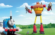 Metal Man piloted by Sir Topham Hatt as illustrated by Robin Davies