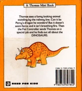 Back cover, featuring a Triceratops