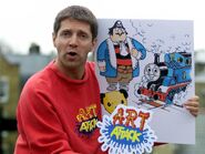 Thomas and other Britt Allcroft Company IPS as drawn by Art Attack host Neil Buchanan