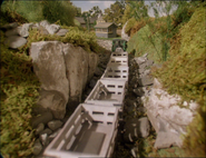 The line leading to the slate quarry