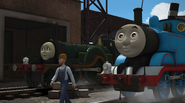 Emily, the Dock Manager and Thomas