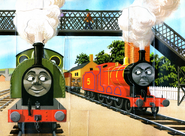 James and the dark green tank engine