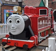 Rosie train ride in red livery